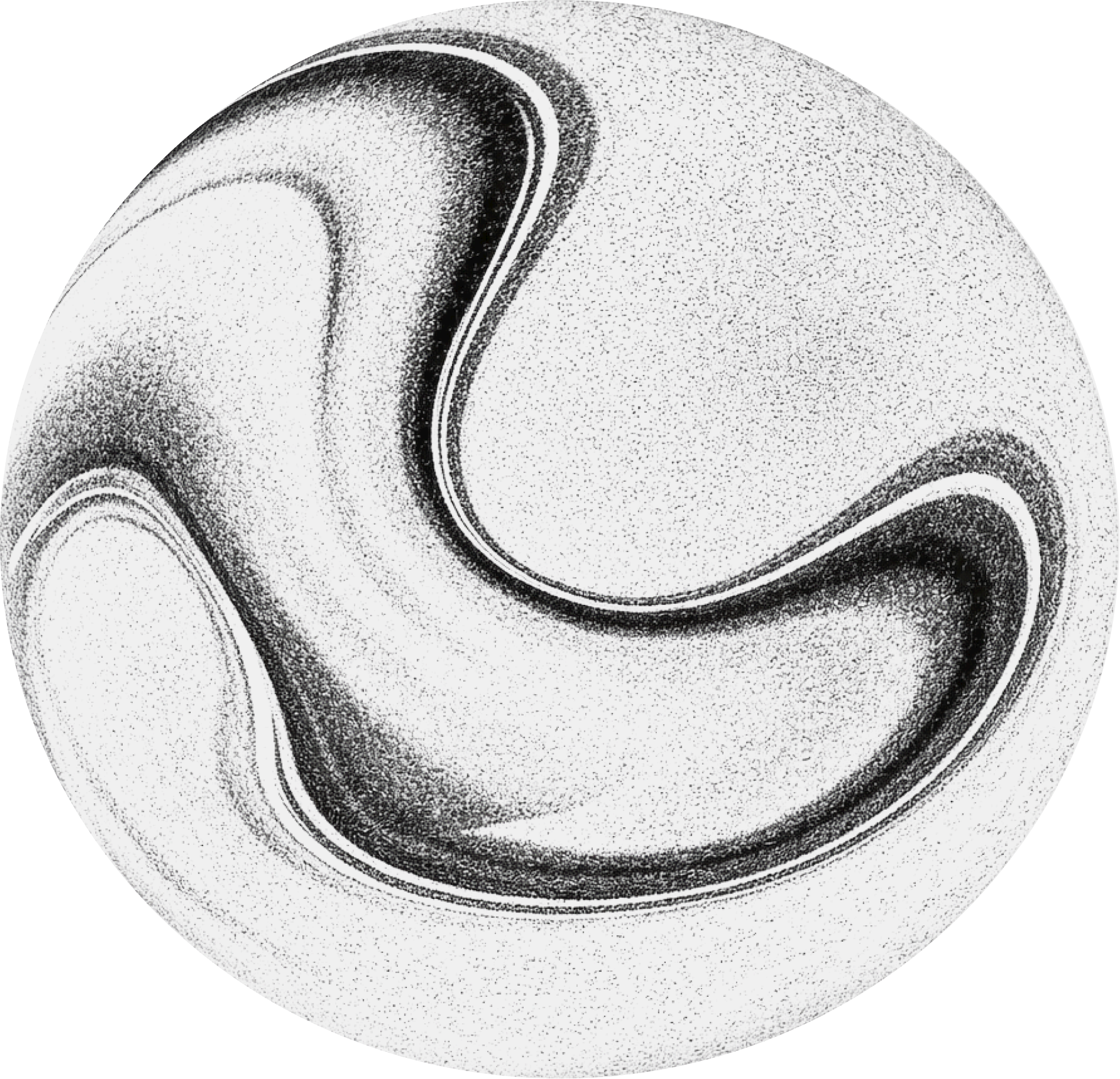 An abstract globe with particle swirls